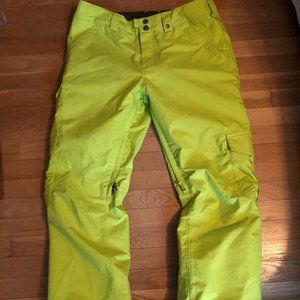 Lime green Burton Dry Ride Snowboard Pants Size L